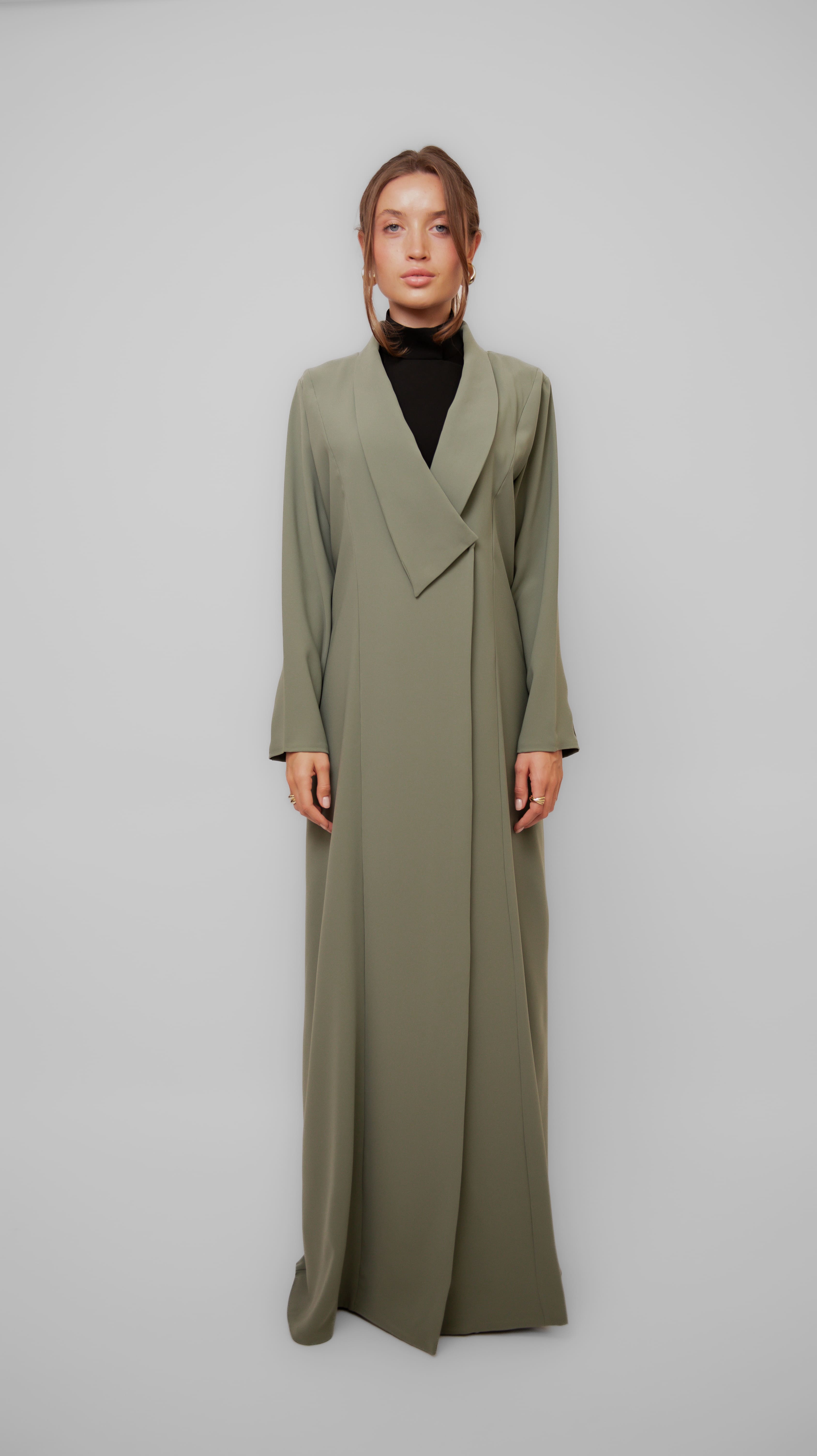 Mint Cross Abaya