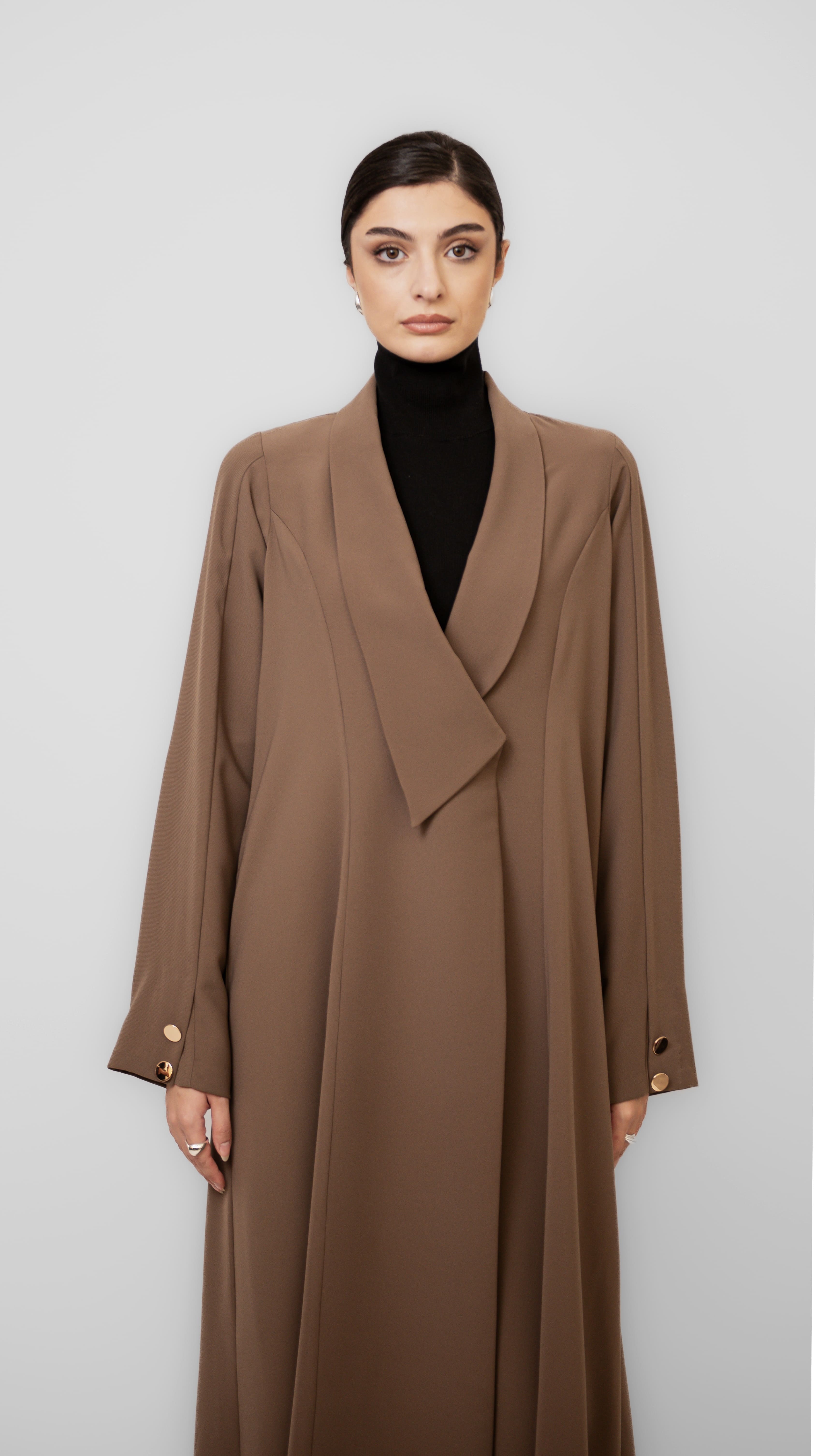 Brown Cross Abaya